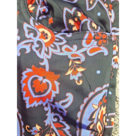 WeWoreWhat Danielle Bernstein Womens Pants Black Paisley Ankle Flare Size 26 - Picture 10 of 10